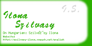 ilona szilvasy business card